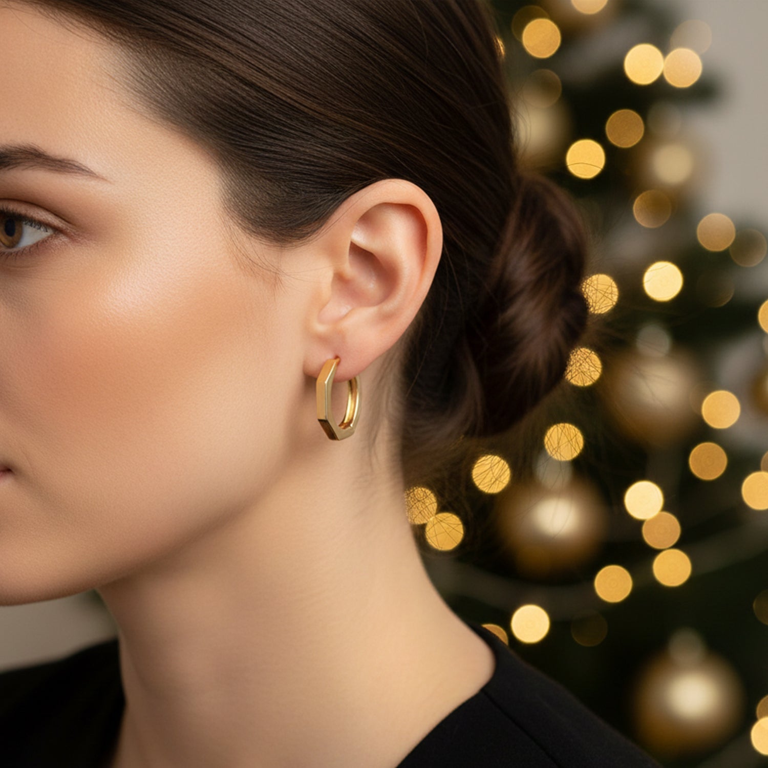 Jolene - Modern Geometric Design Hoop Earrings