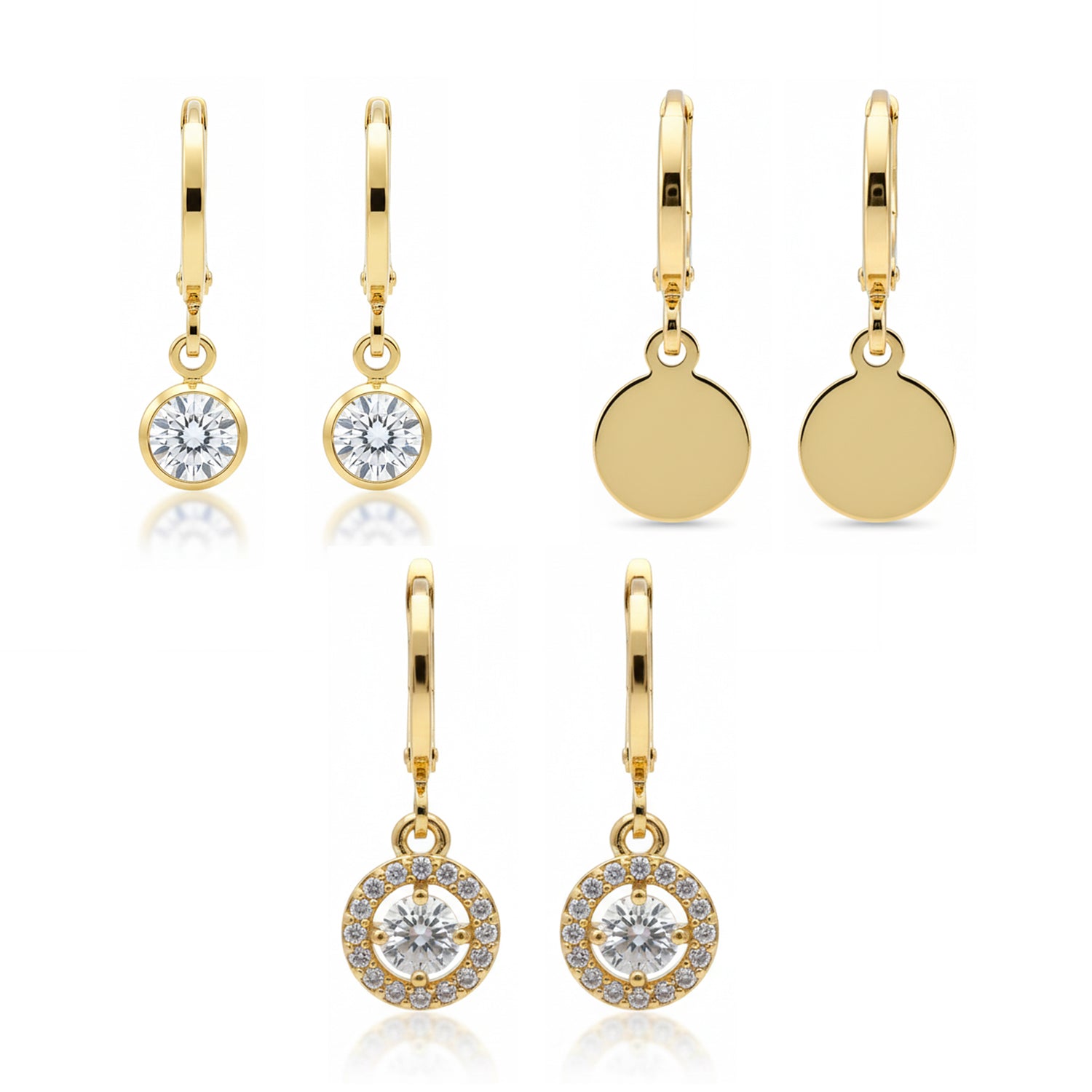 Loretta - Drop Earrings with Three Elegant Designs.
