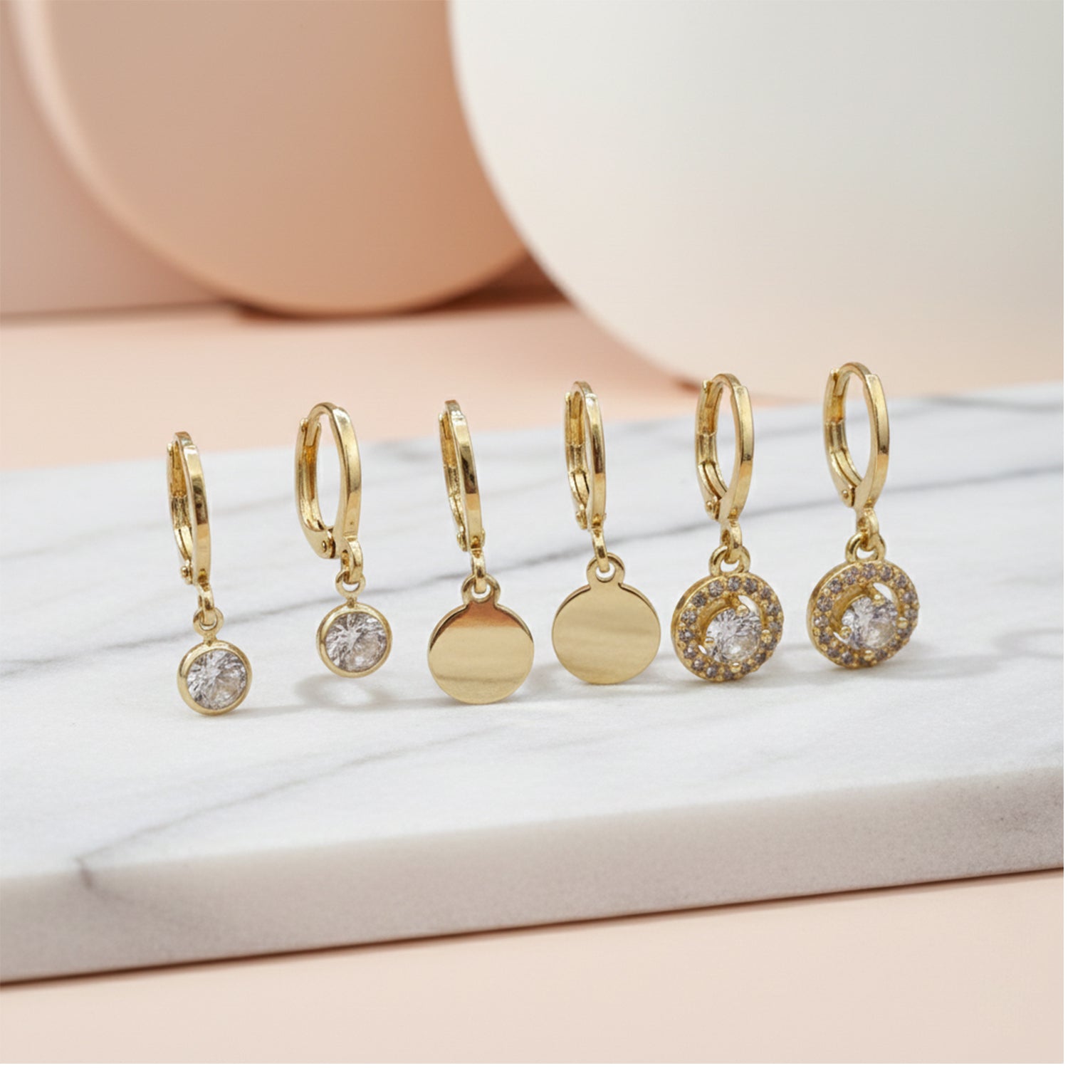 Loretta - Drop Earrings with Three Elegant Designs.