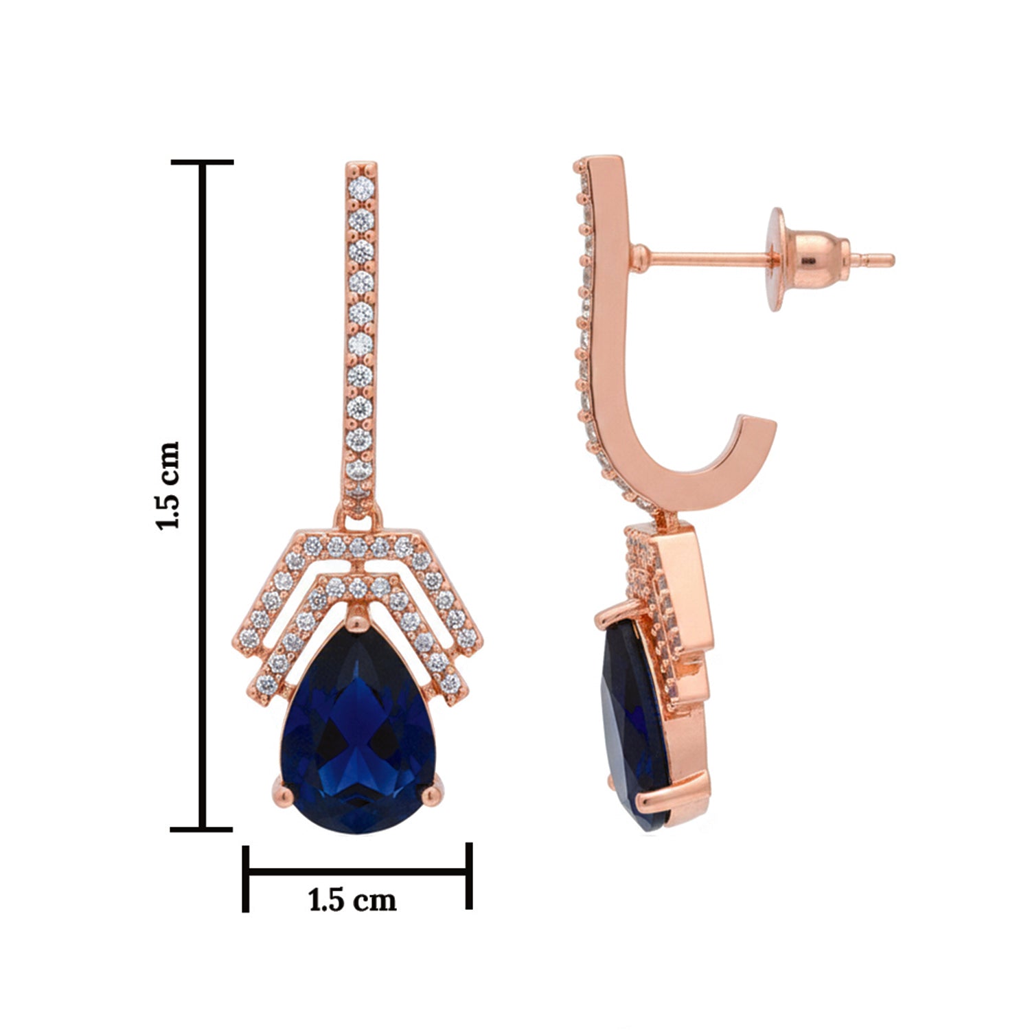 Flora- Blue Drop Earrings