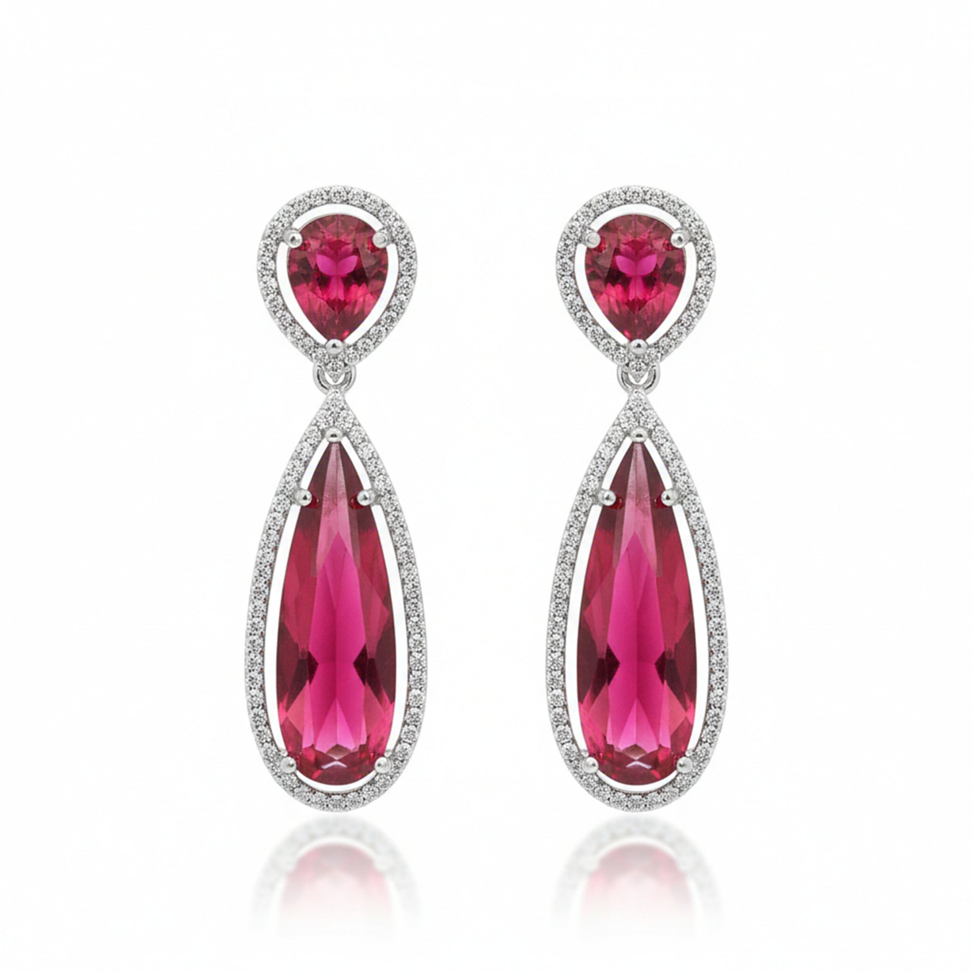 Ellen-  Pink Drop Earrings