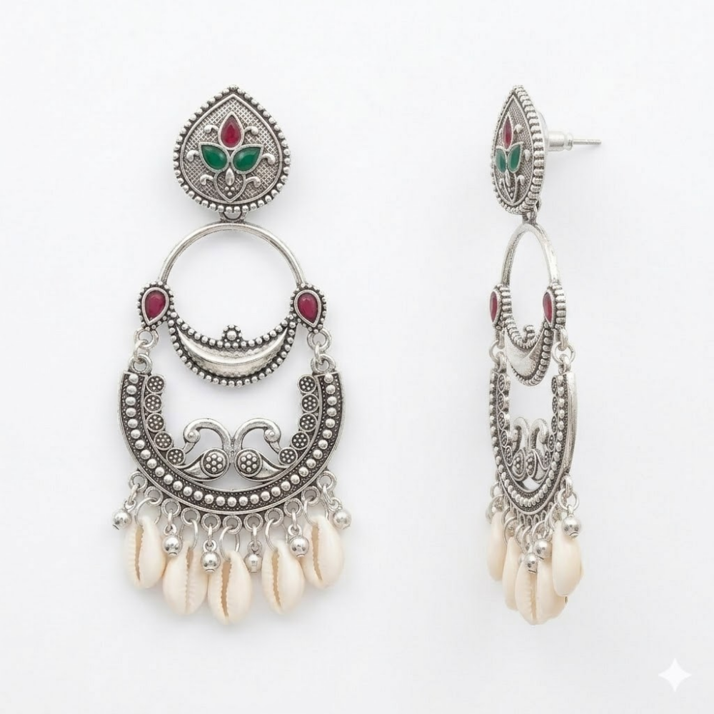 Rupangi- Cowrie Shell Dangle Earrings
