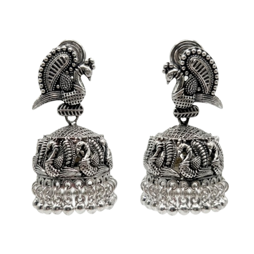 Adeela- Traditional Antique Dome Dangle Earrings