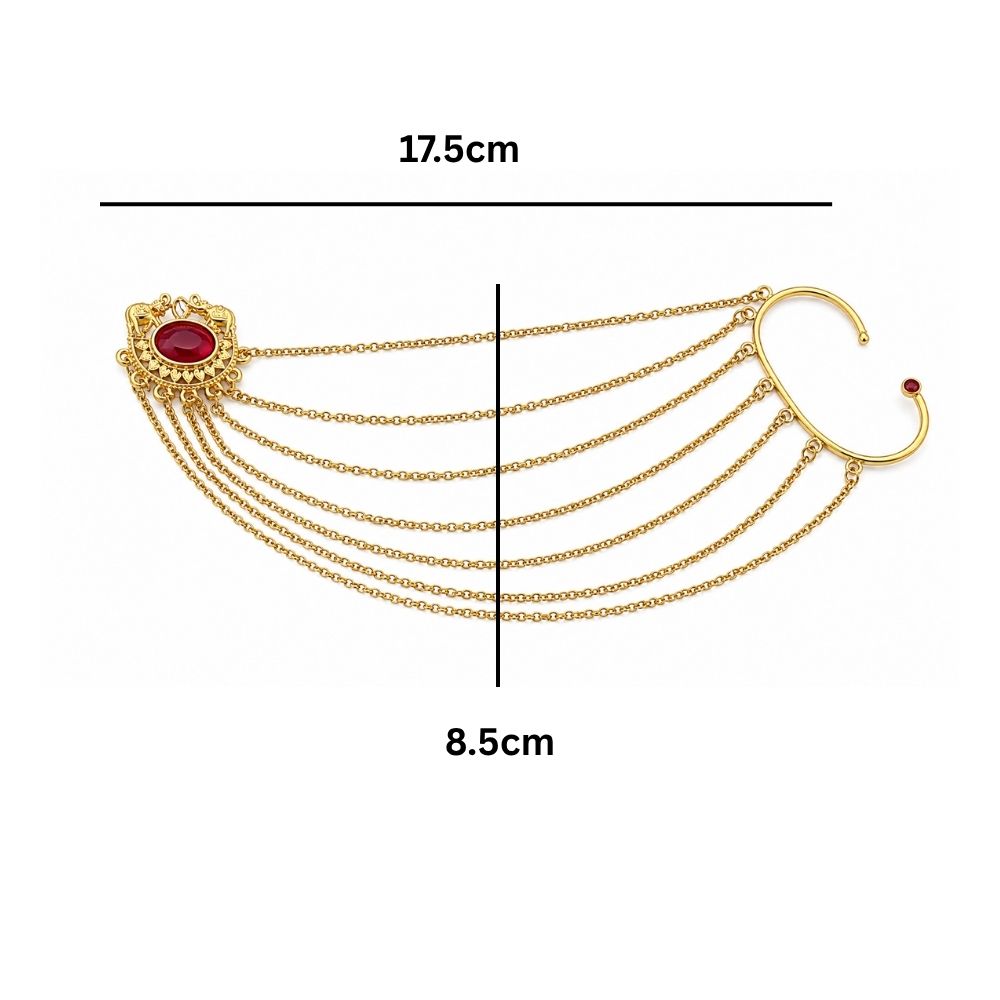 Aarvi- Ear Cuff with Multi Layer Ear Chain