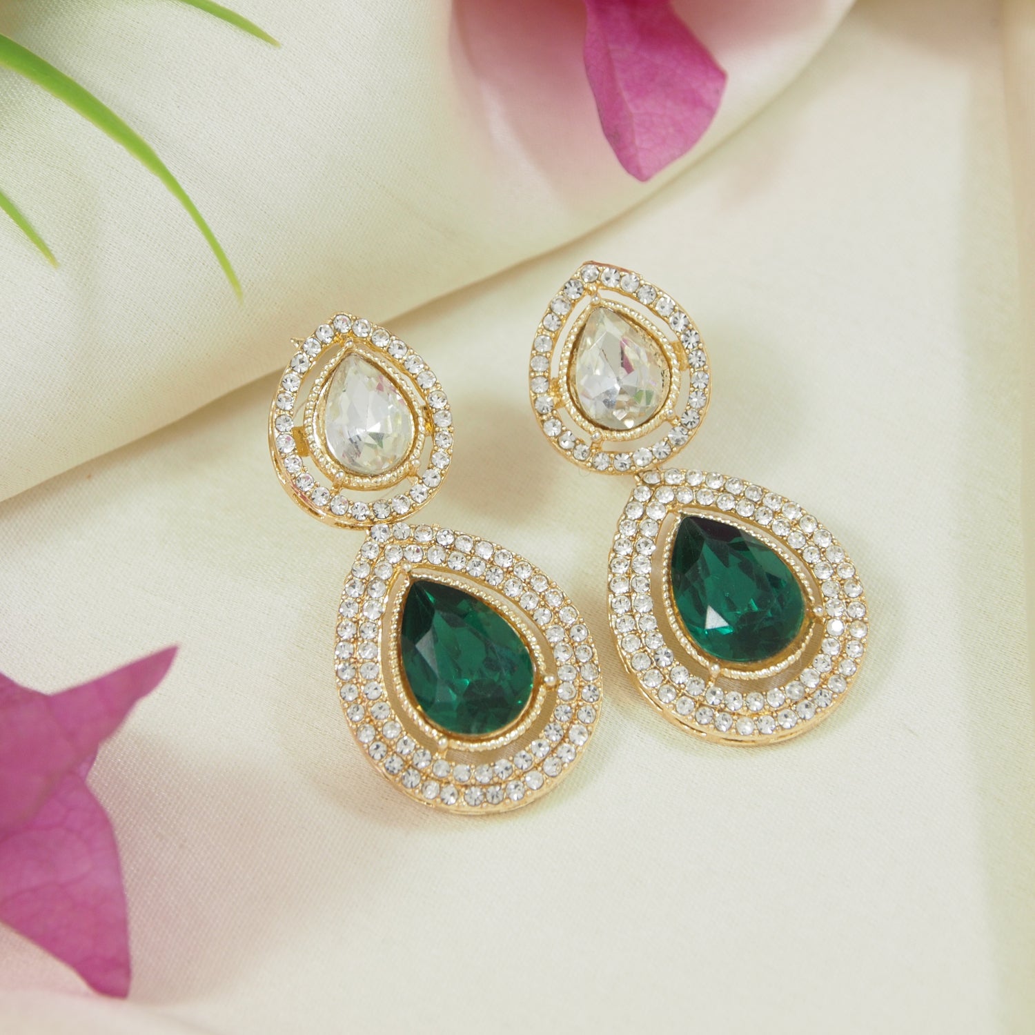 Eknoor Green Earrings