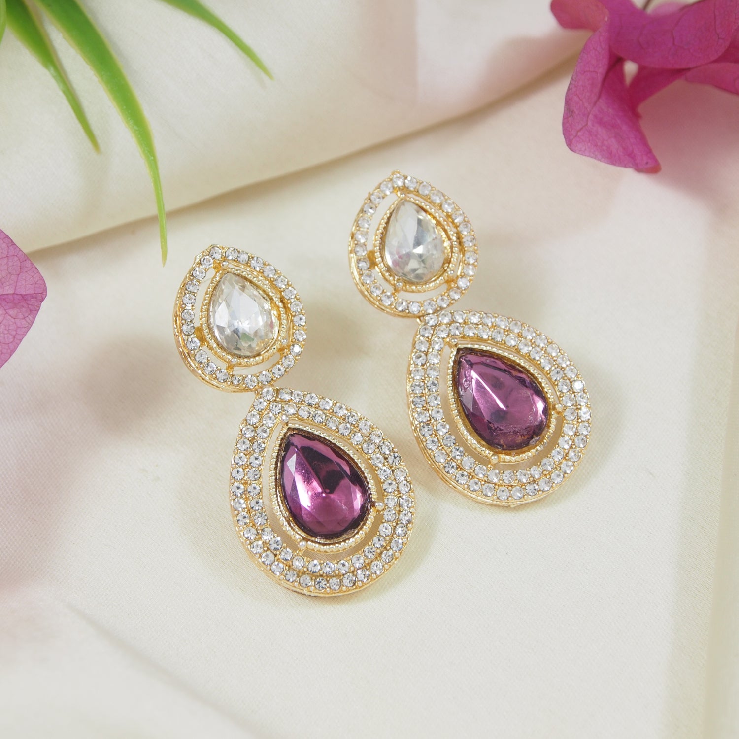 Eknoor Wine Earrings