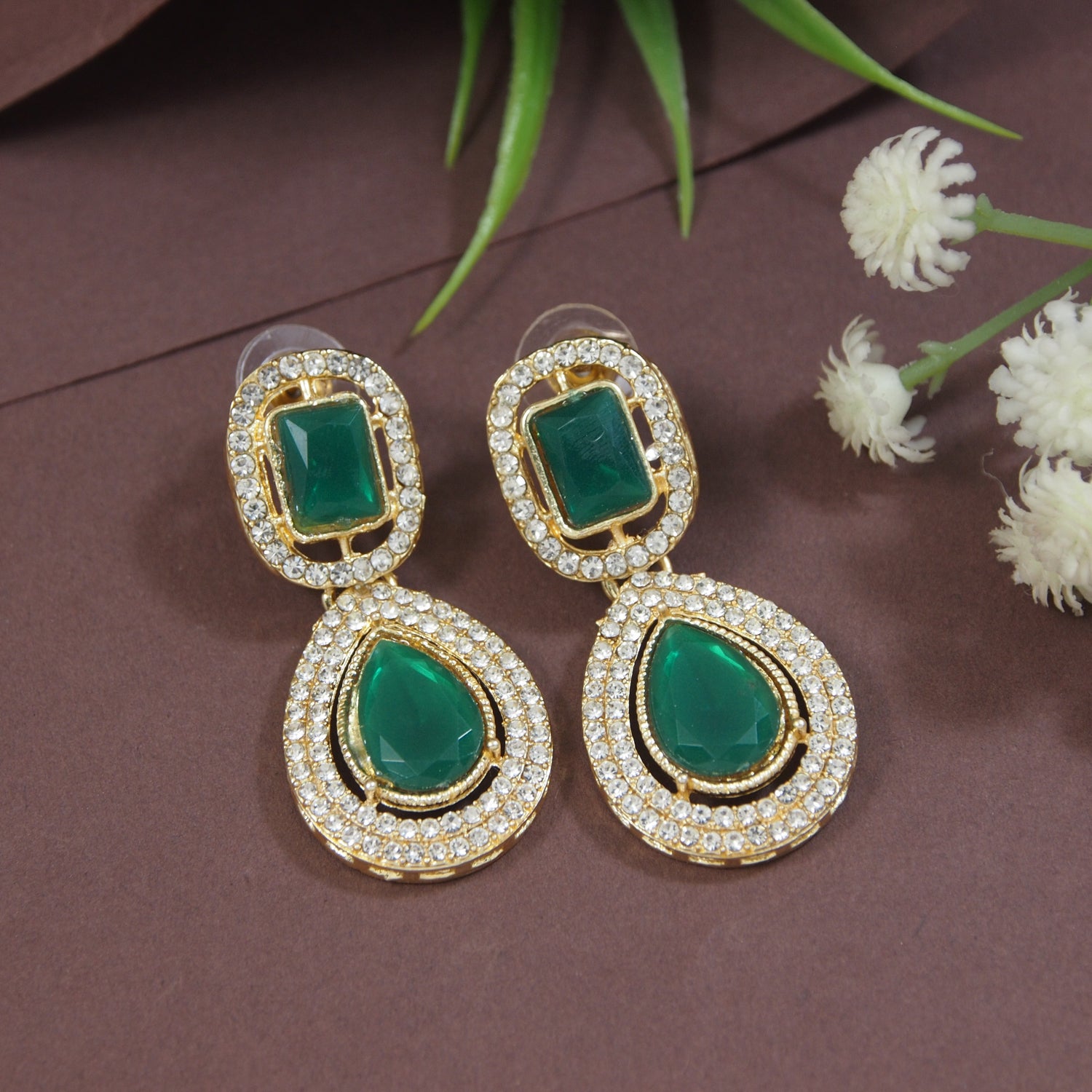Viyana Green Earrings