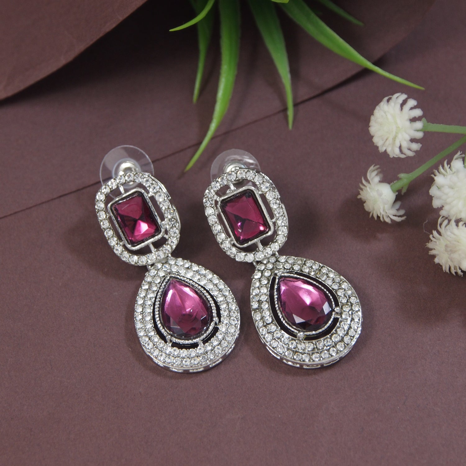 Viyana Silver Wine Earrings