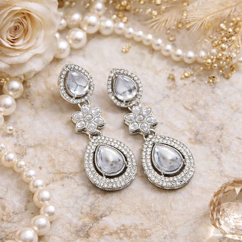 Anmol Silver Earrings