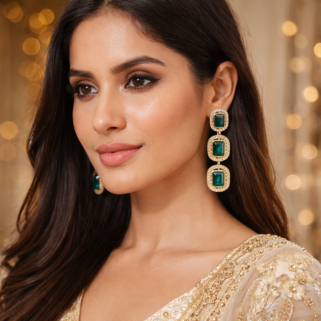 Helly Green Earrings