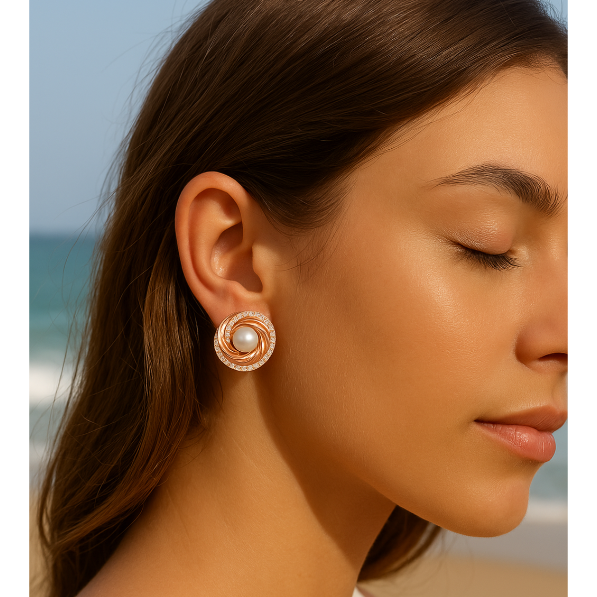 Ekrukti -Rose Gold  Studs