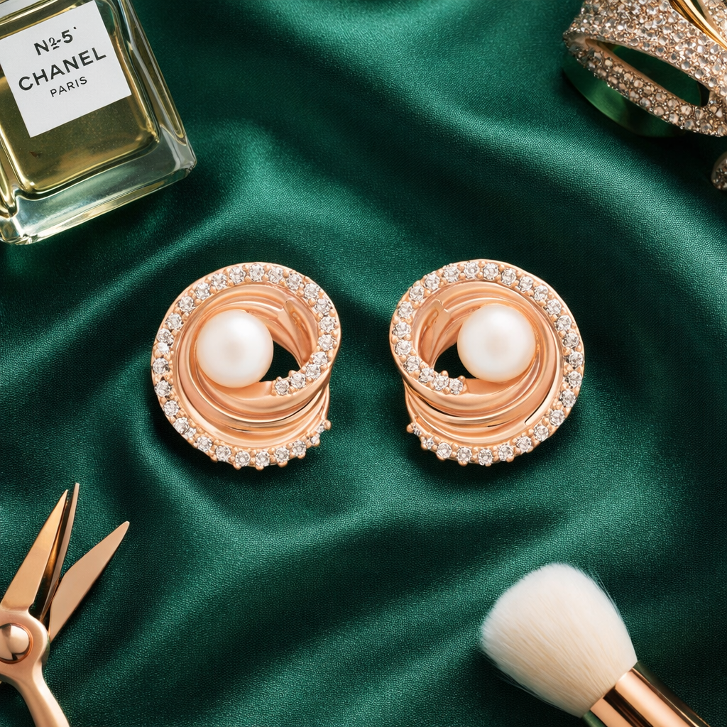Ekrukti -Rose Gold  Studs