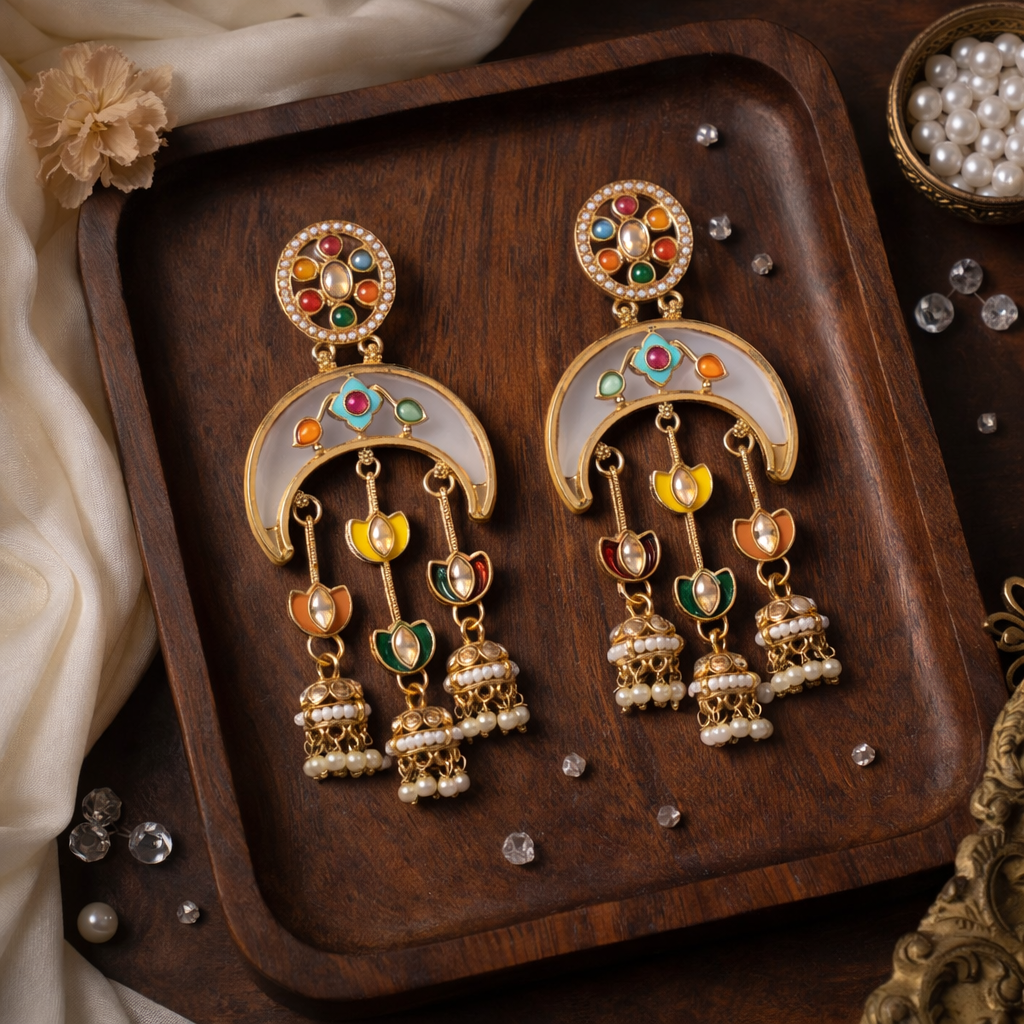 Anuja- Multicolor Mother of Pearl  Earrings