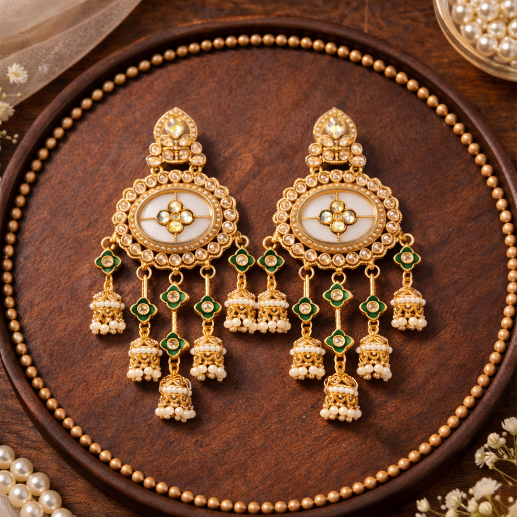 Amulya - White Mother of Pearl Earrings
