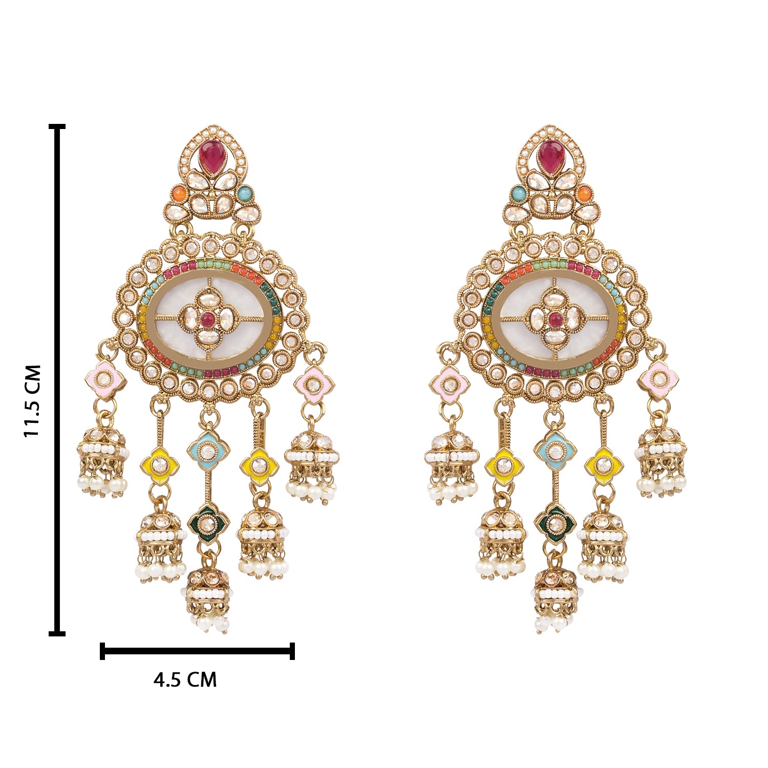 Amulya - Multicolor Mother of Pearl  Earrings