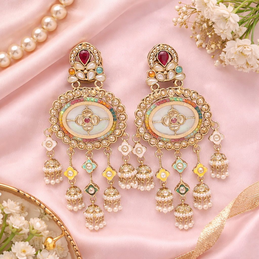 Amulya - Multicolor Mother of Pearl  Earrings