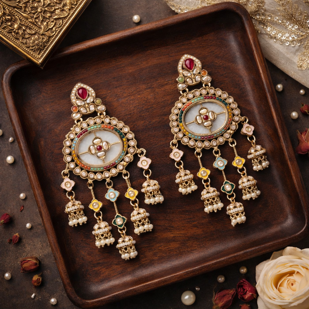 Amulya - Multicolor Mother of Pearl  Earrings