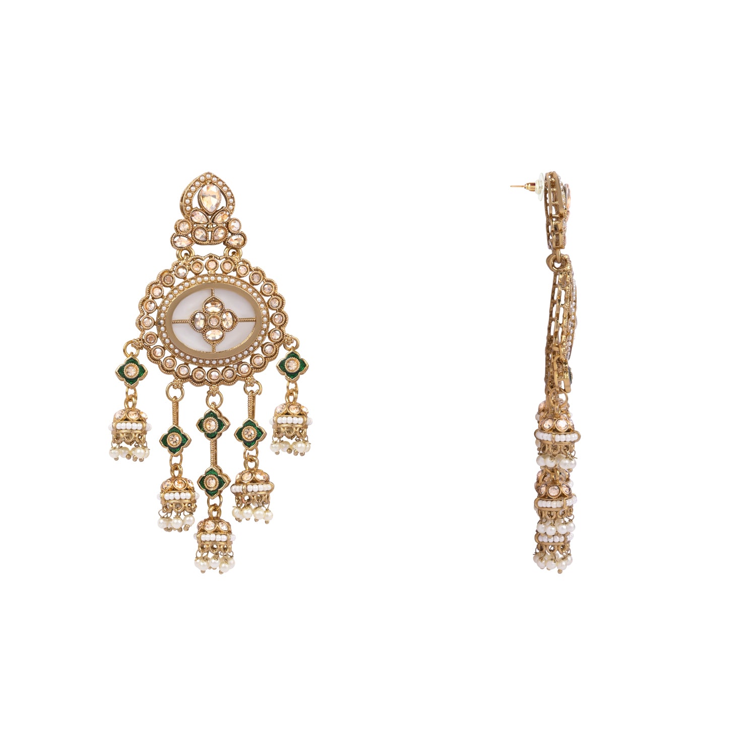 Amulya - White Mother of Pearl Earrings
