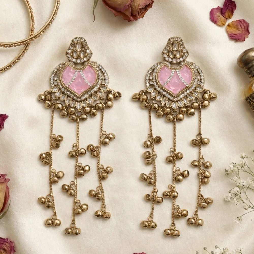 Traditional Indian Gunghroo Dangler earrings