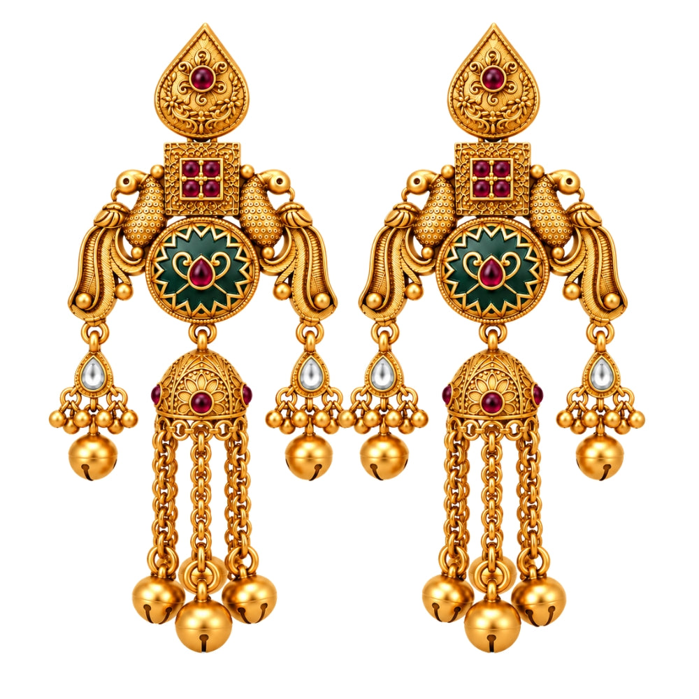Jasica – Multicolour Heritage Long Drop Earrings