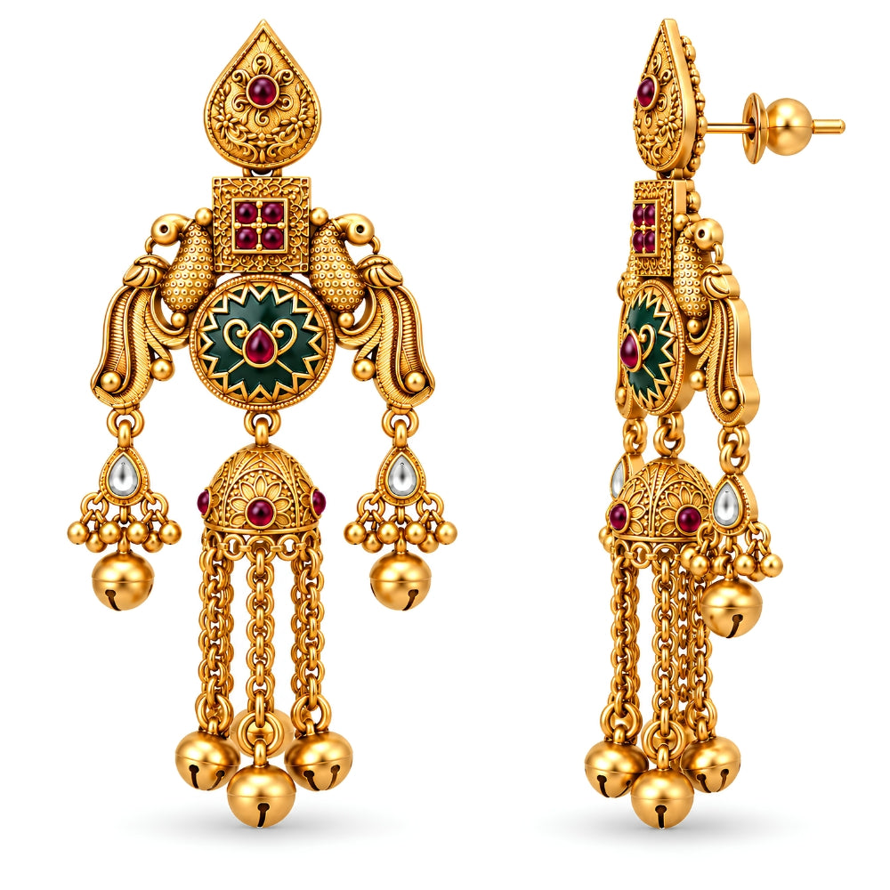 Jasica – Multicolour Heritage Long Drop Earrings