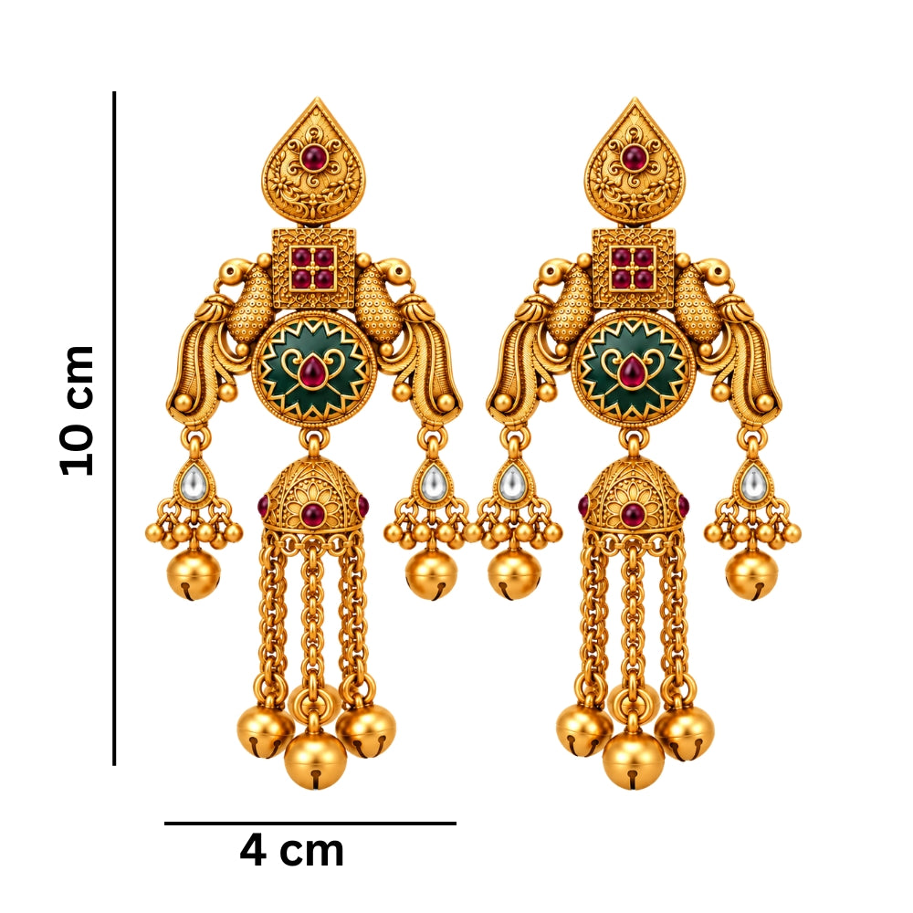 Jasica – Multicolour Heritage Long Drop Earrings