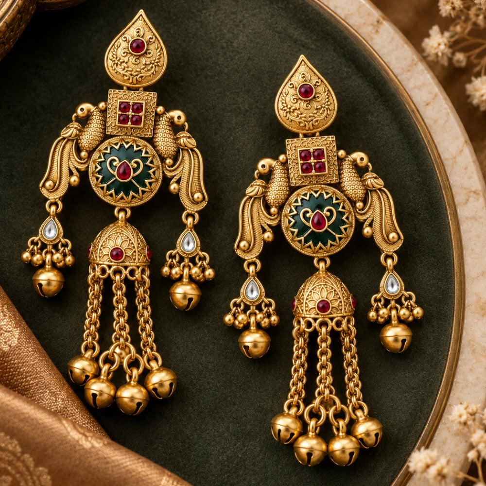 Jasica – Multicolour Heritage Long Drop Earrings