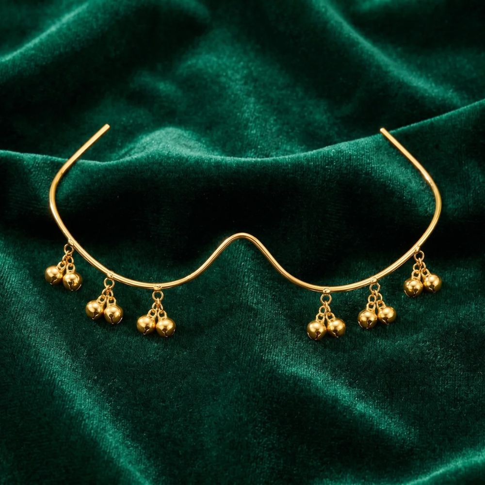 Kiyana- Gold-Toned Ghungroo Facelet