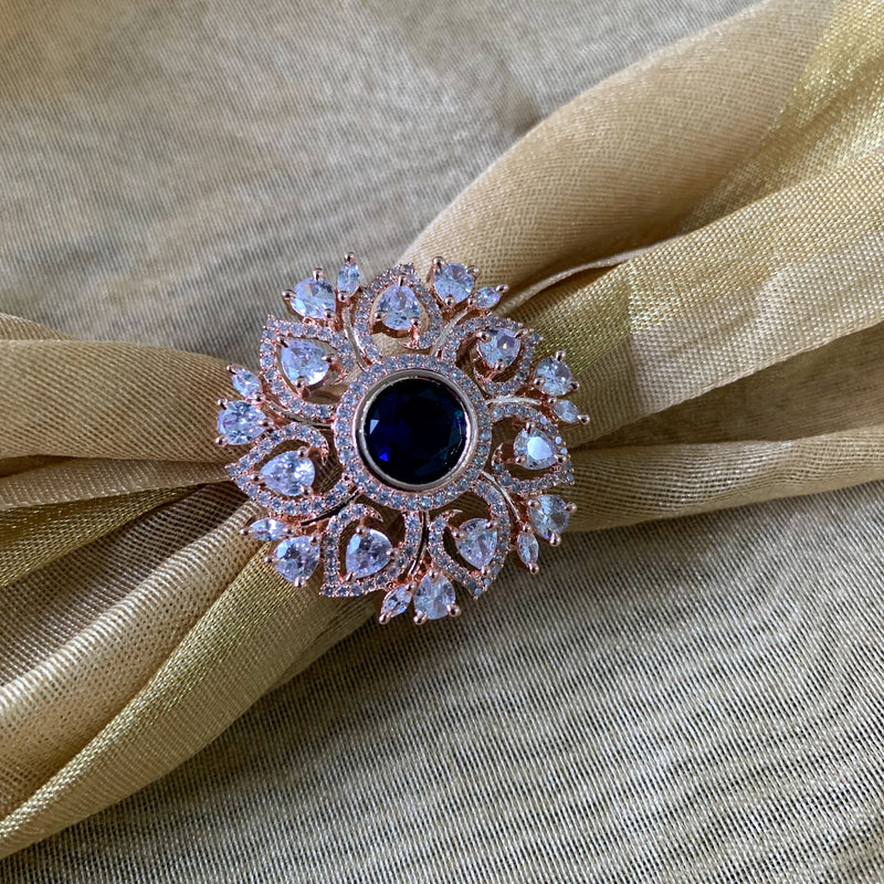Anora Blue CZ Ring