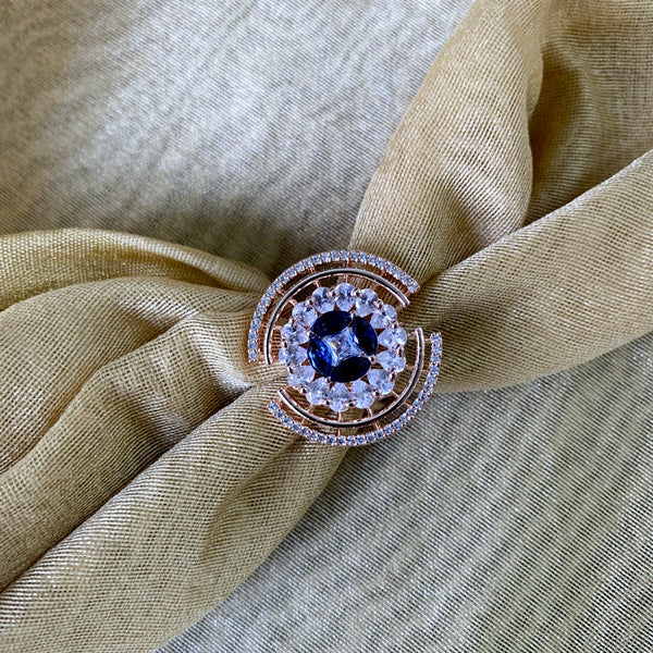 Marsha Blue CZ Ring