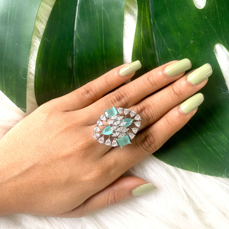Florence Mint CZ Ring