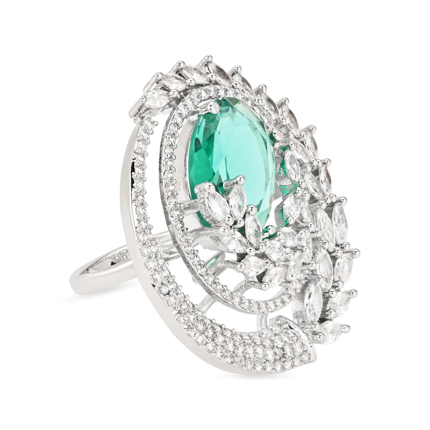 Gina Green CZ Ring