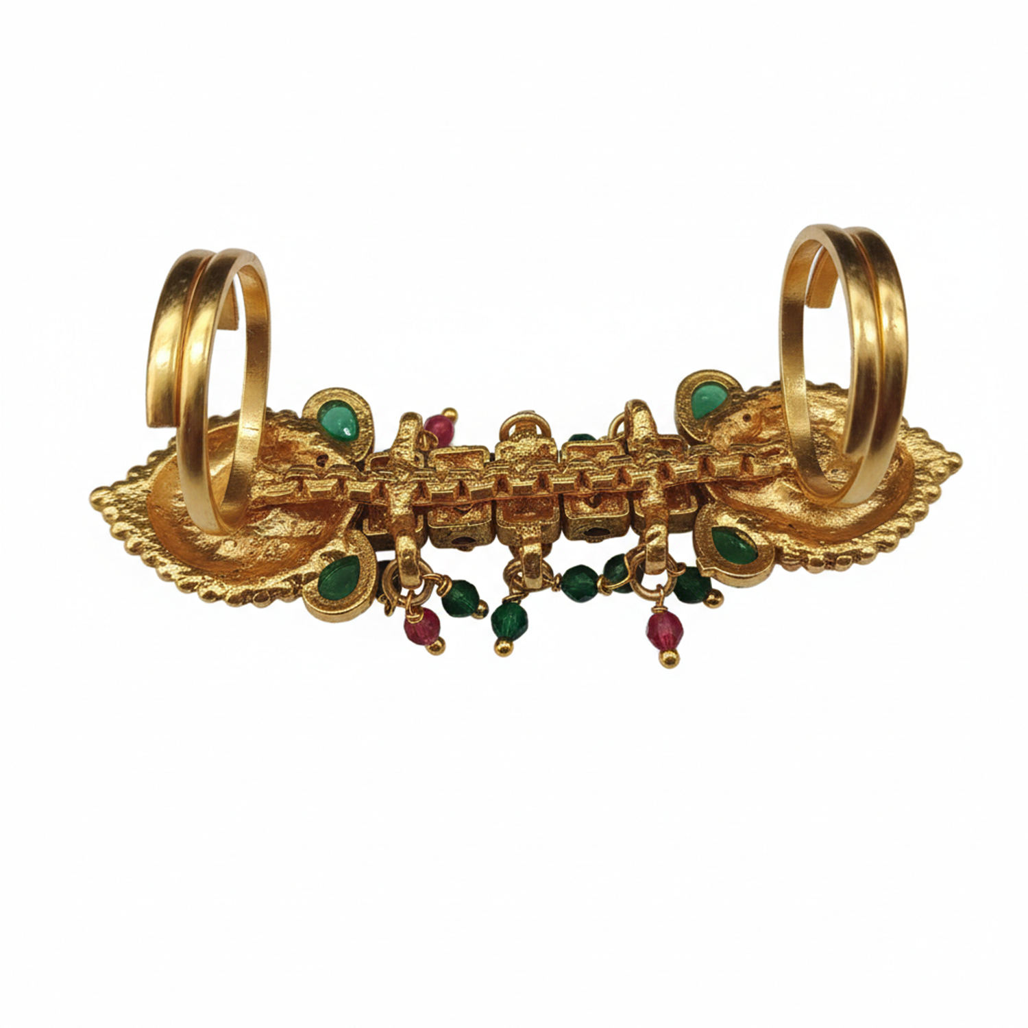 Kalyani- Temple-Glow Antique Full-Finger Ring