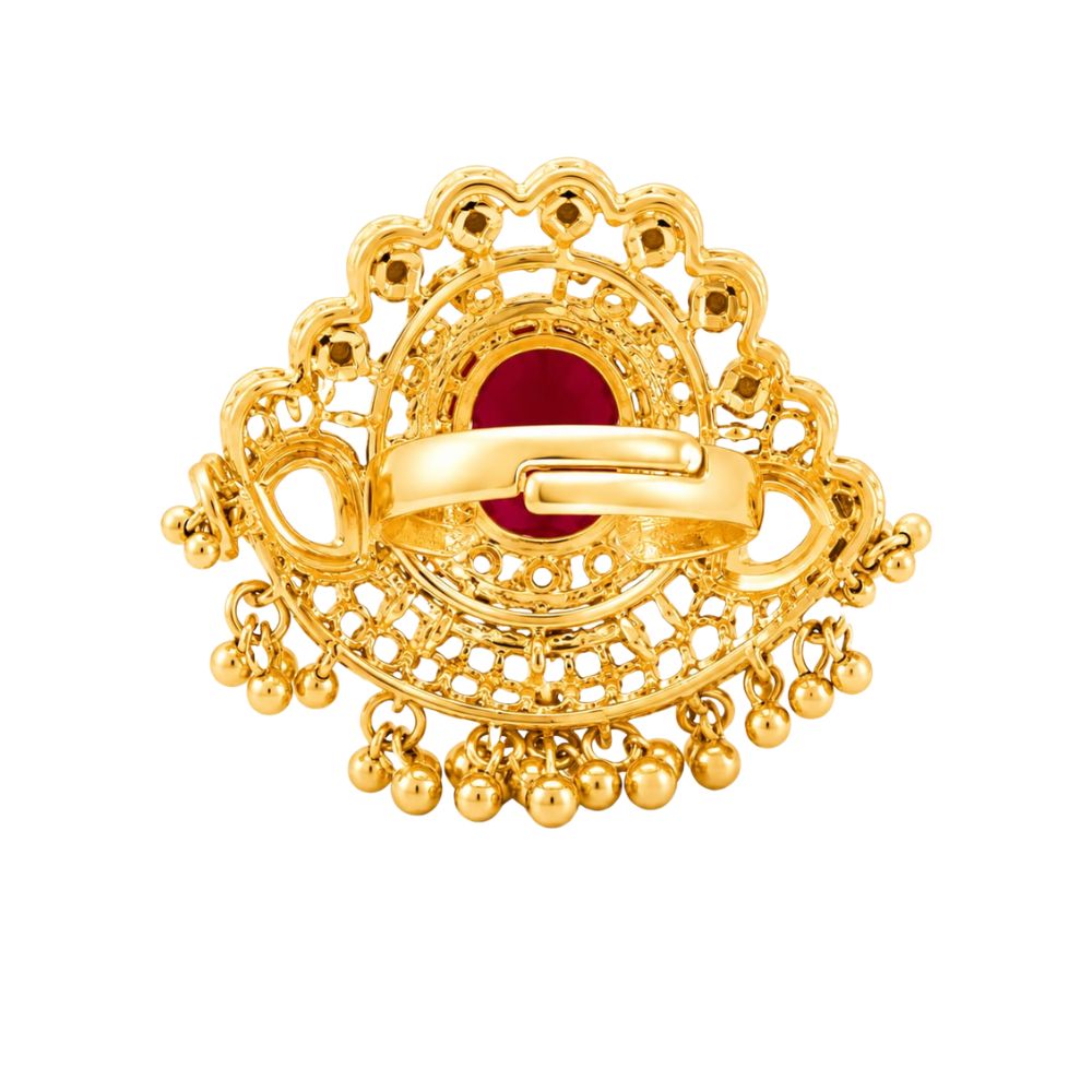 Aaru- Heritage Pearl & Stone Latkan Ring