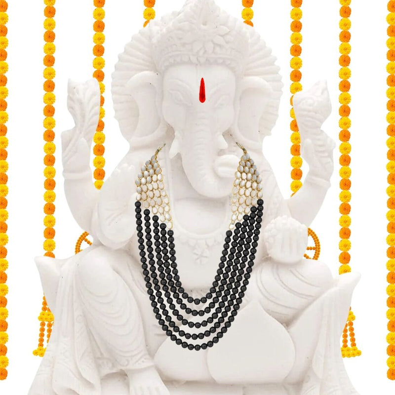 Gajanan Black Pearl & Kundan Mala
