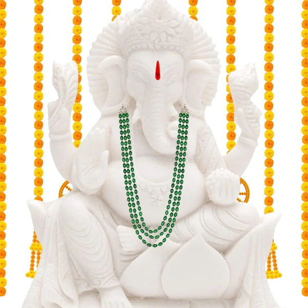 Vishwaraja Green Pearl Mala