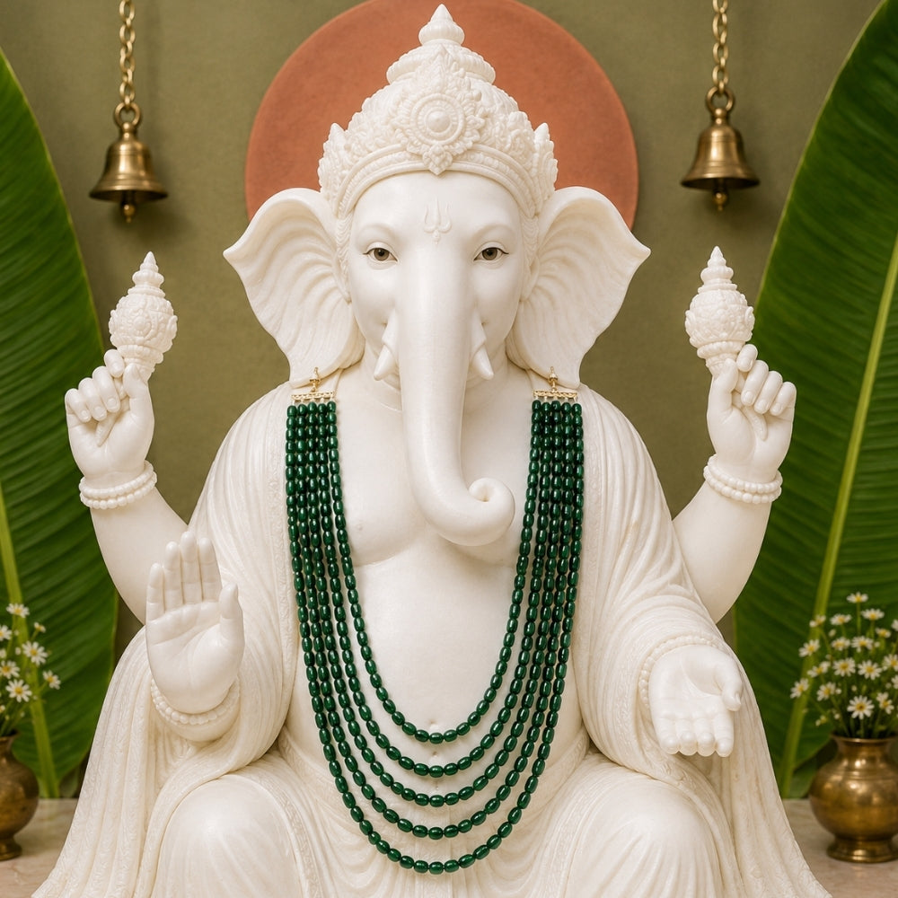 Ganadhakshya Green Pearl Mala