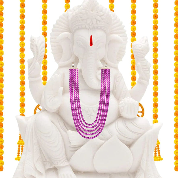 Ganadhakshya Wine Green Pearl Mala