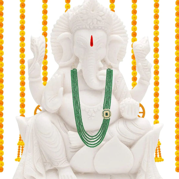 Yashvasin Green Pearl & Kundan Mala