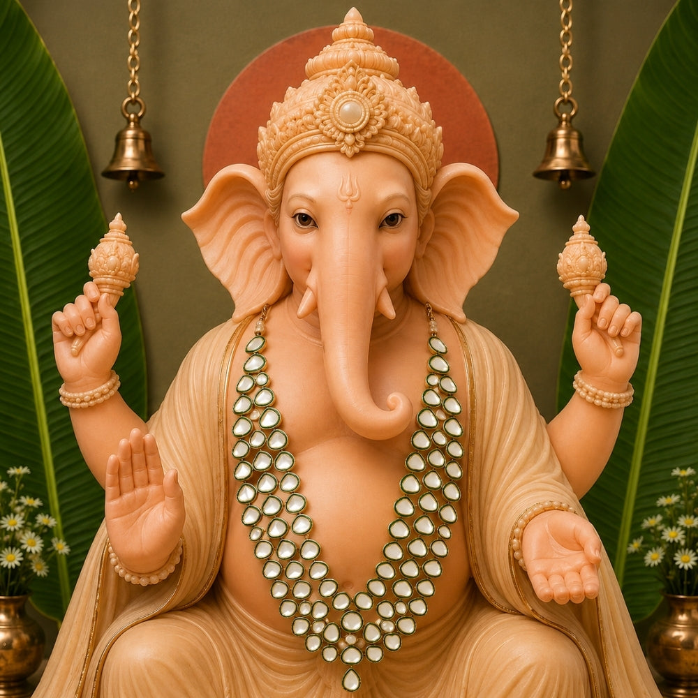 Siddhidhata Green Kundan Mala