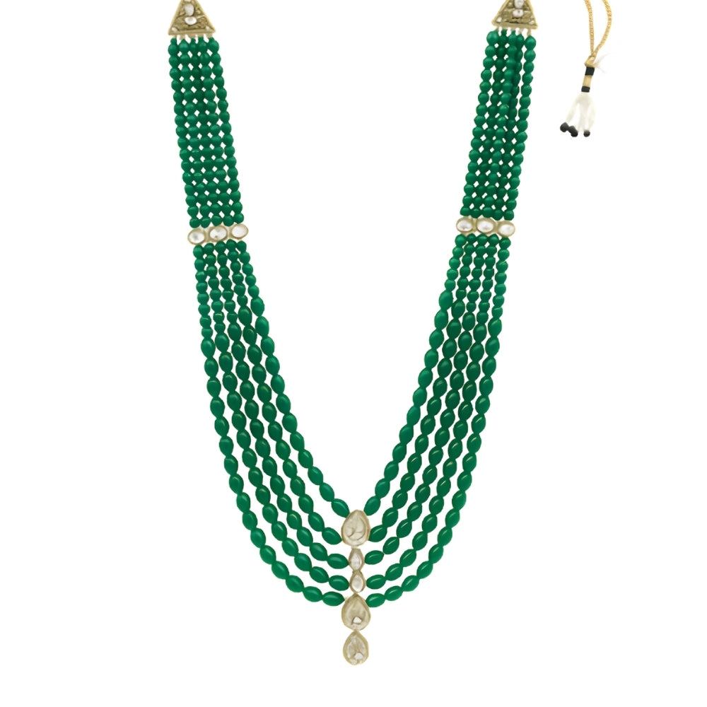 Mahaganapati -Green Pearl & Kundan Mala