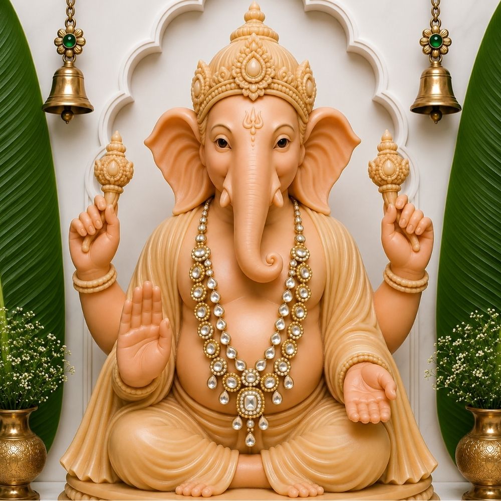 Bhalachandra- Kundan Layered Mala for Ganpati