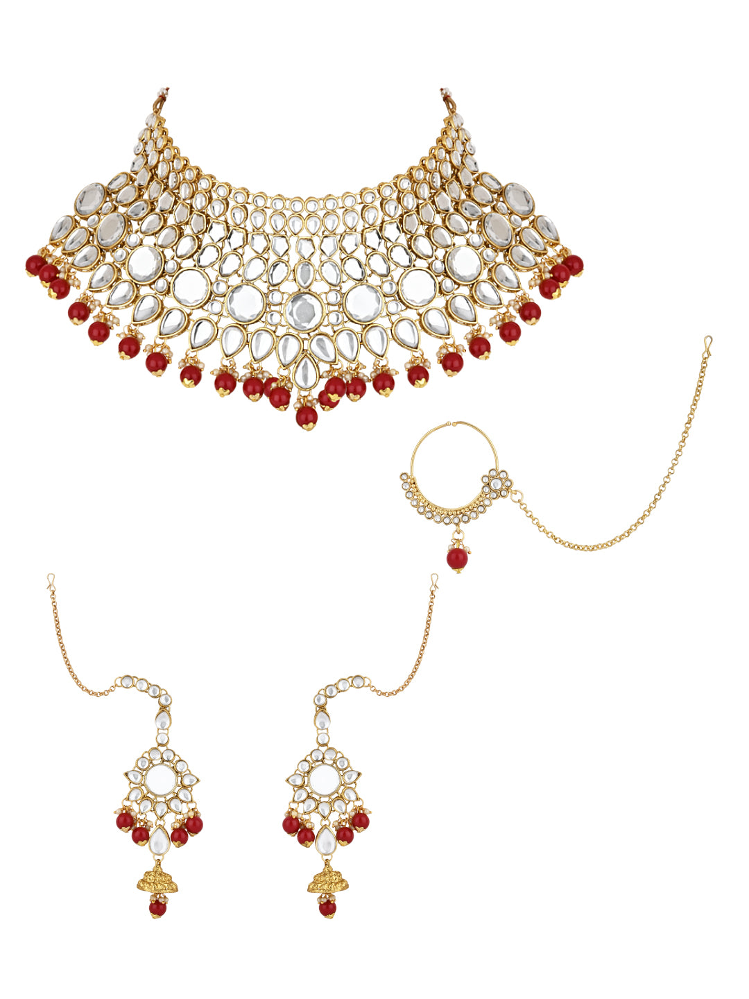 Rakul Maroon Choker Set