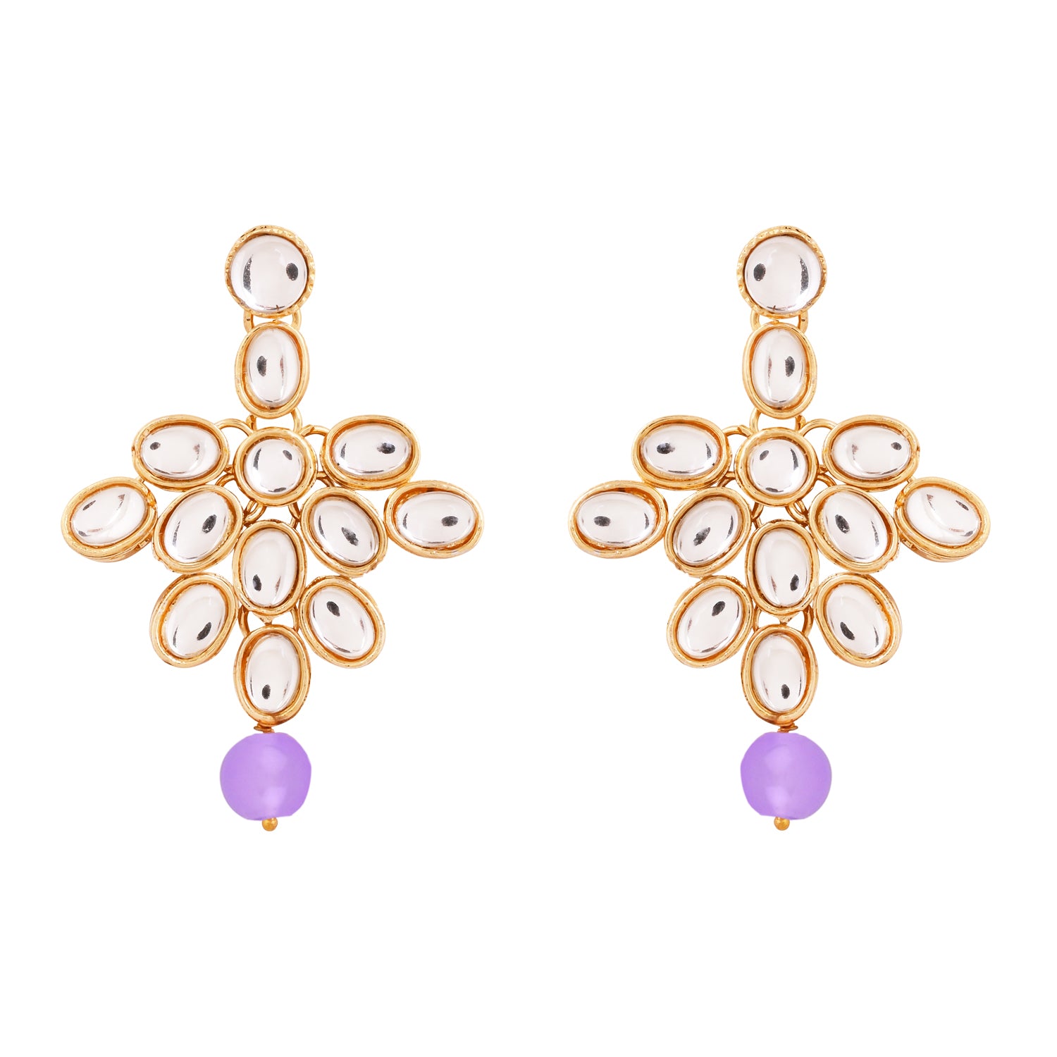 Aarvya - Purple Kundan Necklace Set