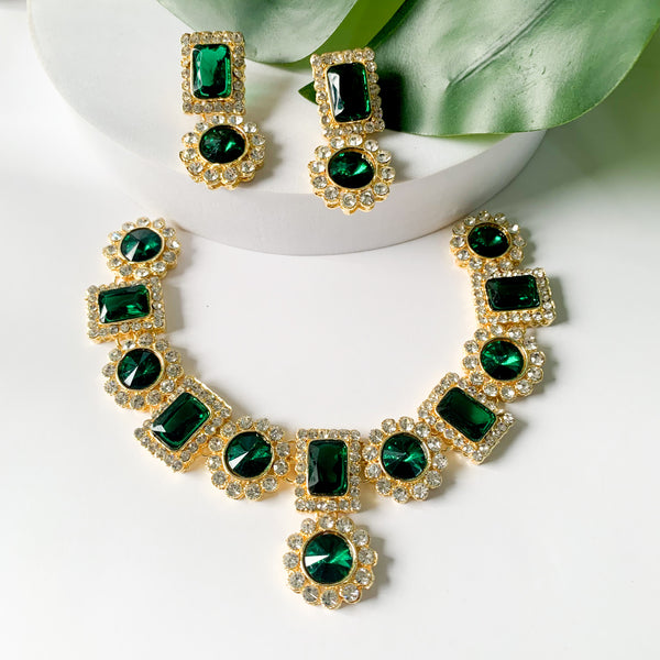 Tanushree Green Necklace Set
