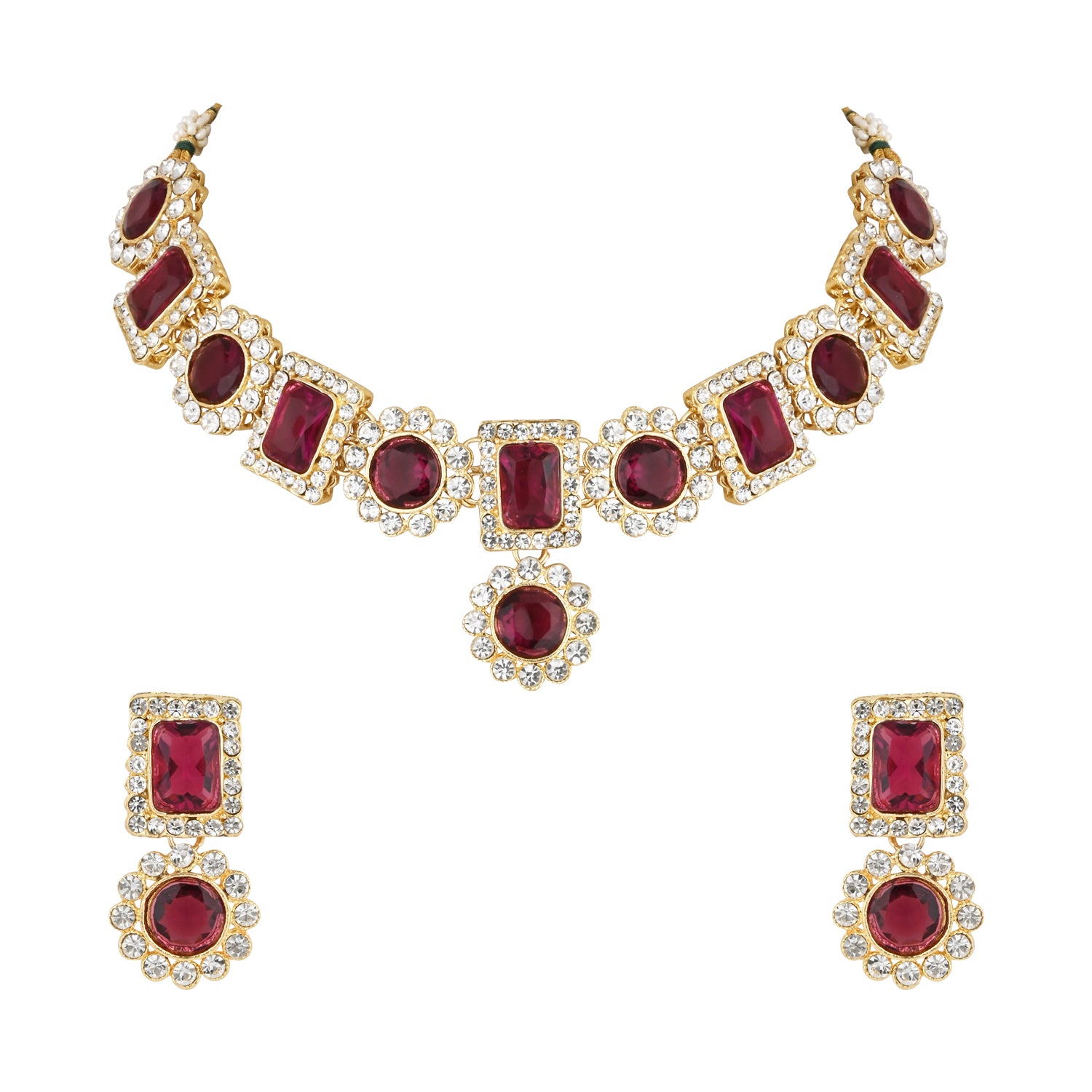 Tanushree Wine Necklace Set