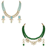 (Pack of 2) Kundan & Pearl Jewellery Set