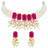 (Pack of 2) Kundan & Pearl Jewellery Set