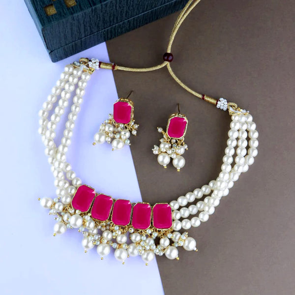 (Pack of 2) Kundan & Pearl Jewellery Set