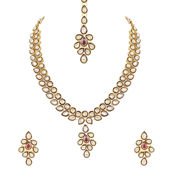 (Pack of 2) Kundan & Pearl Jewellery Set